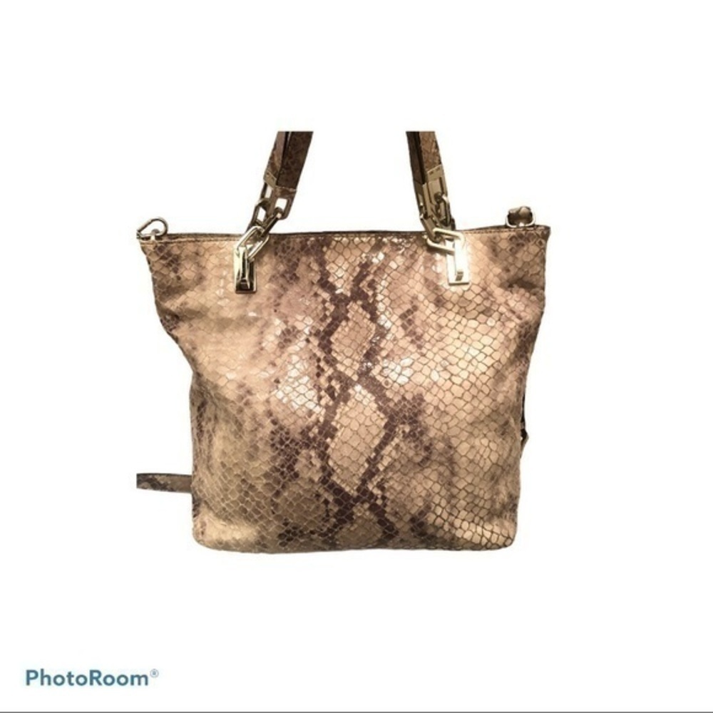 Michael kors python snakeskin embossed two way bag - image 3
